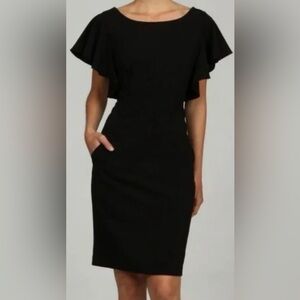 Calvin Klein Collection Black Midi Sheath Dress
